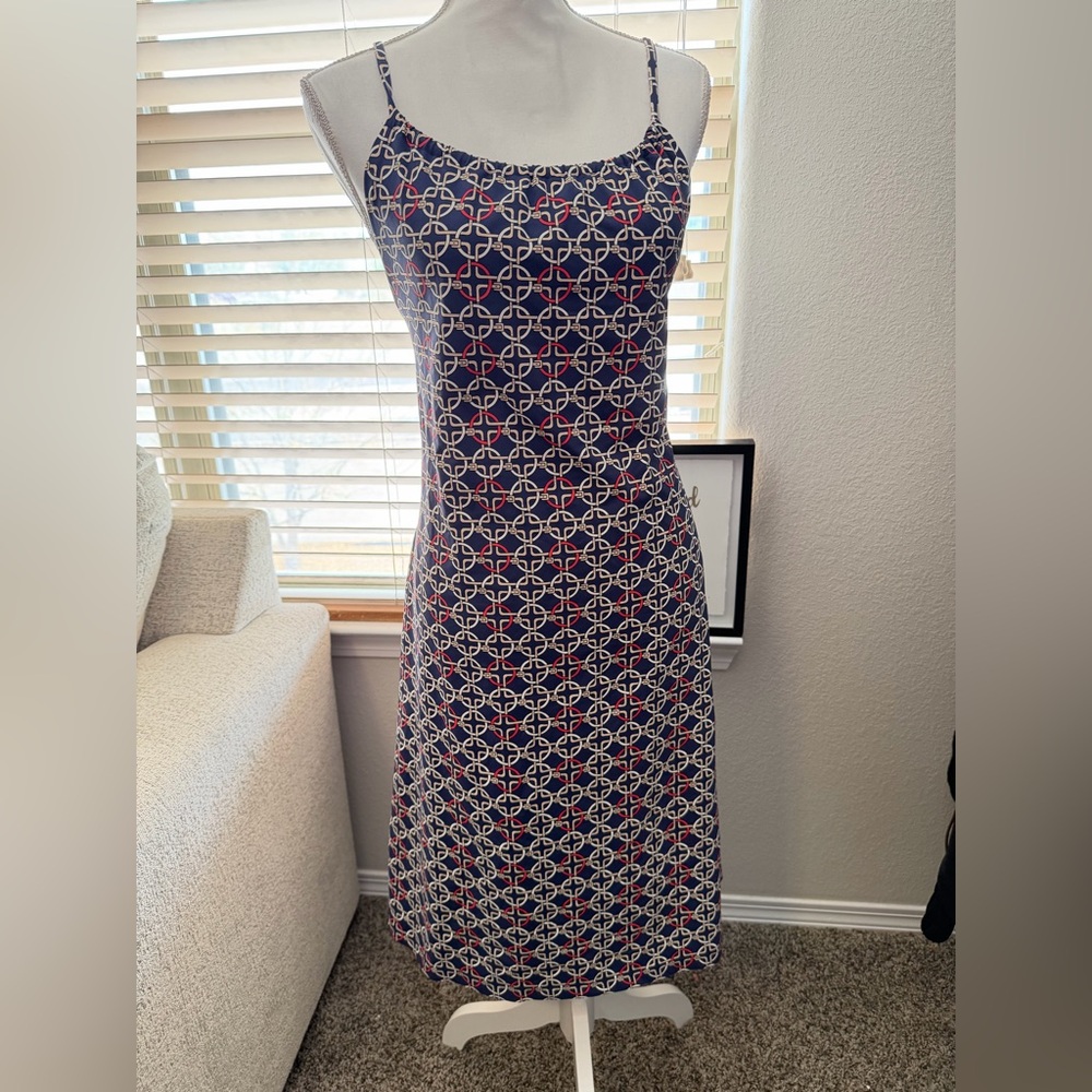 J.McLaughlin Stylish Blue Patterned Halter Dress … - image 3